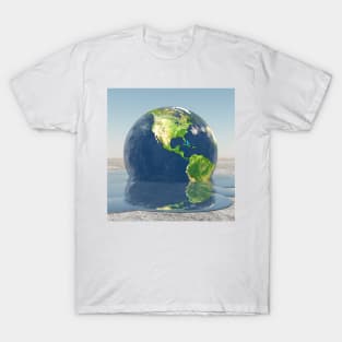 Melting planet Earth T-Shirt